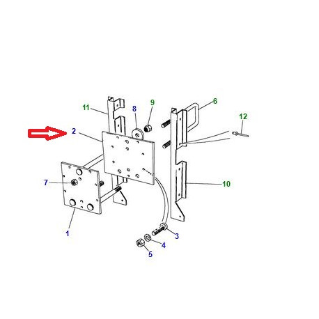 Land rover plaque d'ancrage-roue de secours Defender (ALR2378)