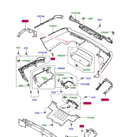 Land rover cache-ouverture/crochet-remorque (VPLGB0154)