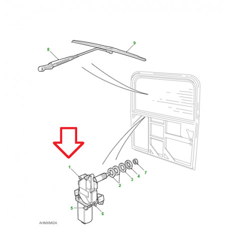 Land rover moteur d'essuie-glace avec support (LR078424)