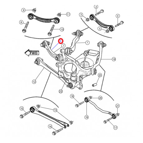 Mopar biellette de suspension arriere (68045330AC)