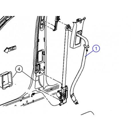 Mopar ceinture securite avant gauche  Dodge Nitro (5KJ67XDVAG)
