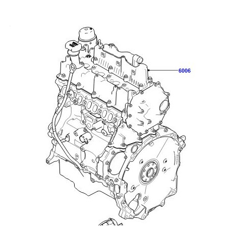 Land rover moteur nu sans accessoires 2 l evoque (LR073828)