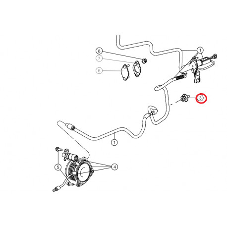 Mopar agrafe emetteur embrayage (04670268)