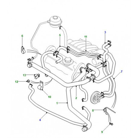 Land rover tuyau flexible radiateur tuyau superieur Freelander 1 (PCH000232)