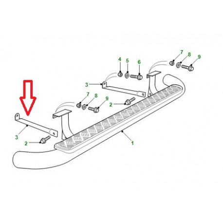 Land rover jambe de force (LR029296)