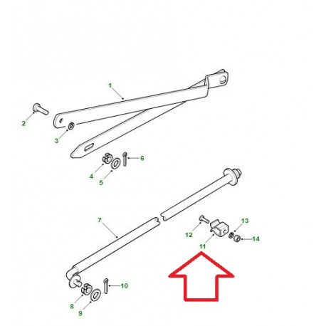 Land rover agrafe bequille capot (MRC7623)