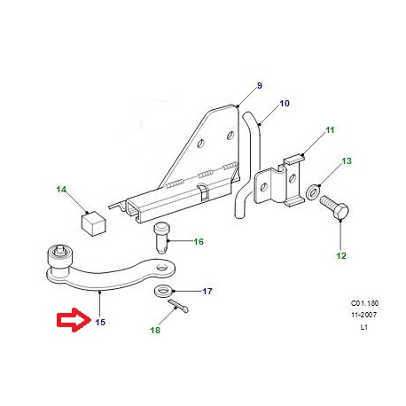 Land rover sangle de retenue de porte Defender 90, 110, 130 (BHQ710050)