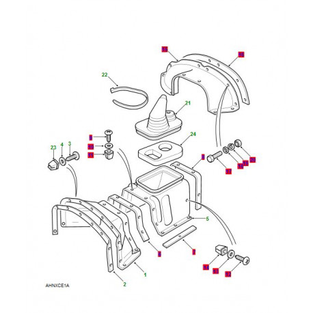 Land rover u avant de tunel pour defender td5 (RTC6826)