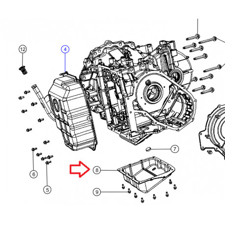 Mopar bac a huile de transmission (05078556AA)