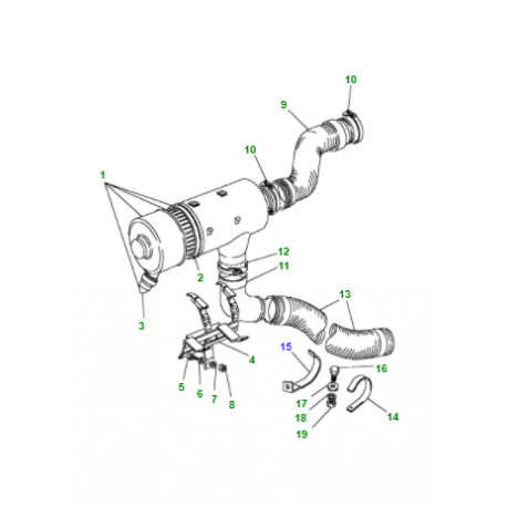 Land rover conduit d'air (ESR415)