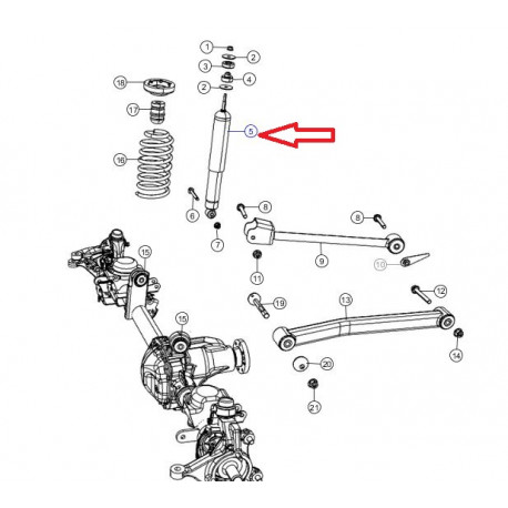 Mopar amortisseur Wrangler JK (68047812AD)