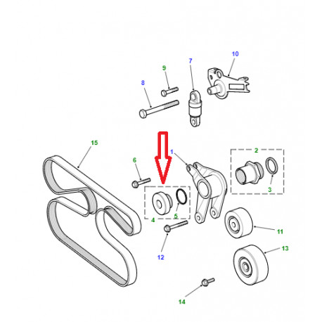 Land rover couvercle support tendeur de courro Range P38 (STC2127)