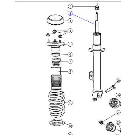 Mopar amortisseur suspension 300c (04782995AD)