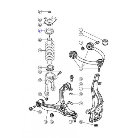 Mopar semelle amortisseur Commander XH et Grand Cherokee WH (52089328AC)