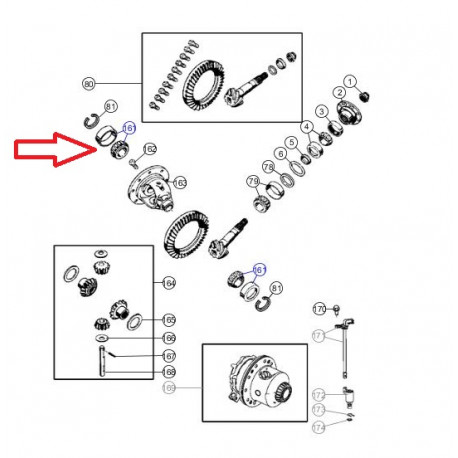 Mopar kit 2 roulement differentiel (05135660AB)