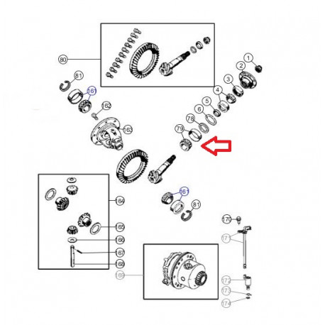 Mopar roulement (05135673AA)