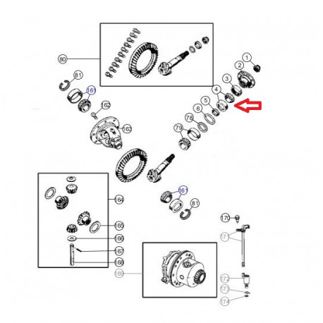 Mopar roulement (05135674AB)