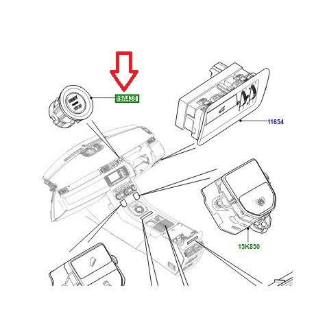 Land rover interrupteur commande solenoide Evoque et  Range (LR094038)