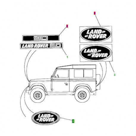 Land rover BADGE CALANDRE (MXC6402)