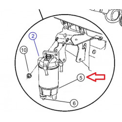 Filtre à carburant 97604 3RG avec raccord pour capteur d'eau ➤ 3RG 97604  pas cher en ligne