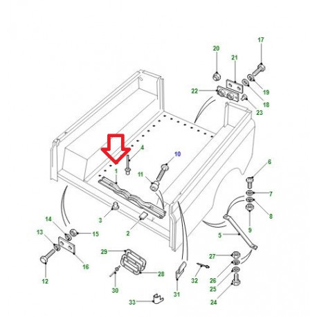 Land rover traverse renfort plancher DEFENDER et SERIES (AFC710010)