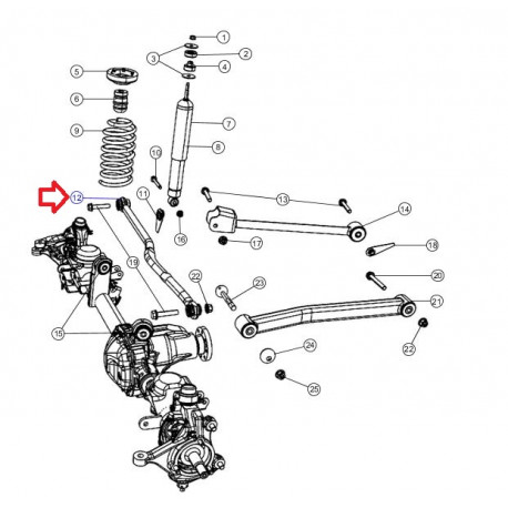 Mopar barre Wrangler JK (52059982AG)