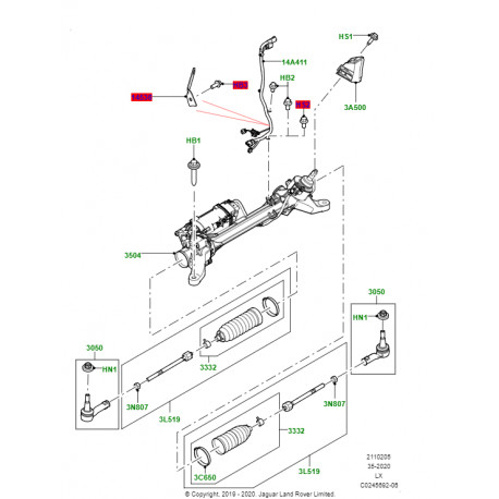 Land rover BOITIER DE DIRECTION (LR143422LR)