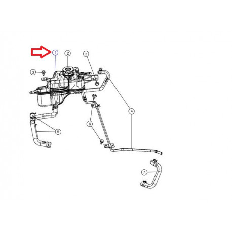 Mopar reservoir liquide de refroidissement (05058157AE)