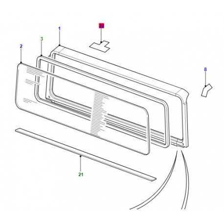 land rover joint de pare brise defender 90, 110, 130