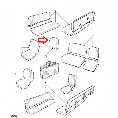 Land rover paire surhousse appuie tete (STC50480)