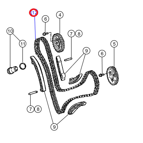 Mopar chaine distribution (68087863AA)