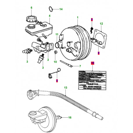 Jaguar amplificateur de frein S-Type (XR843545)