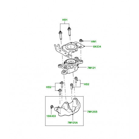 Land rover carter arriere-boite de vitesses (LR062669)