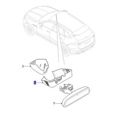 Jaguar couvercle de miroir supérieur F-Pace (T4A7086)