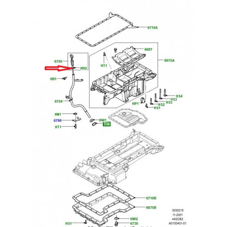 Land rover joint torique Freelander 1 et Range L322 (LYX000140)