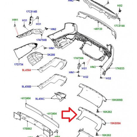 Land rover cache - ouverture/crochet-remorque (LR105613)