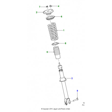 Jaguar amortisseur de suspension avant XK (C2P3132)