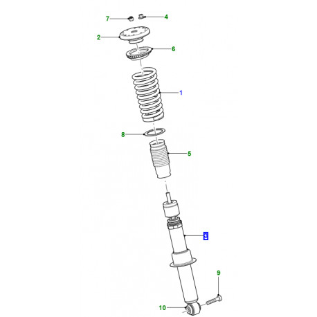 Jaguar amortisseur de suspension arriere XK (C2P11466)