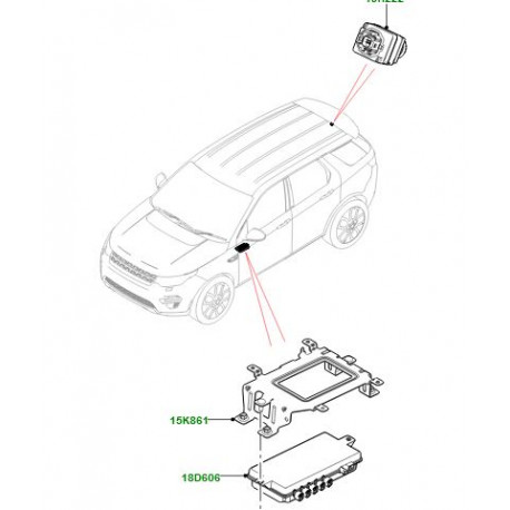 Land rover camera-aide au stationnement (LR092728)