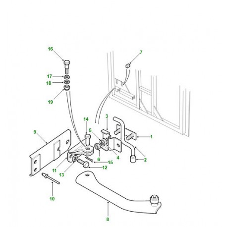 Land rover bras d'arret de porte Defender 110 (LR016708)