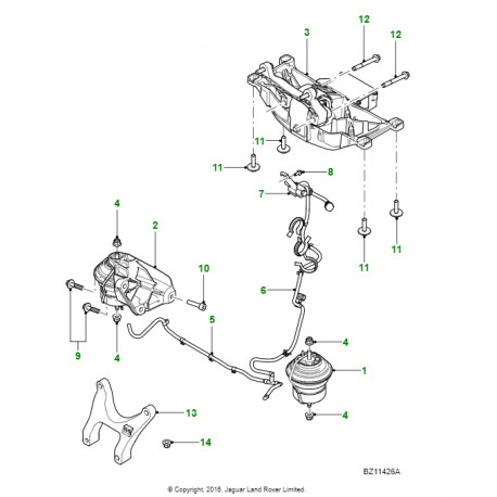 Britpart support moteur avant (C2Z13435)