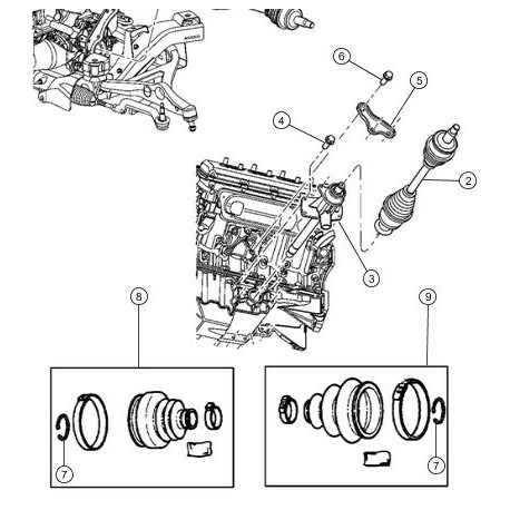 Mopar Soufflet cardan avant exterieur 300c (5142215)