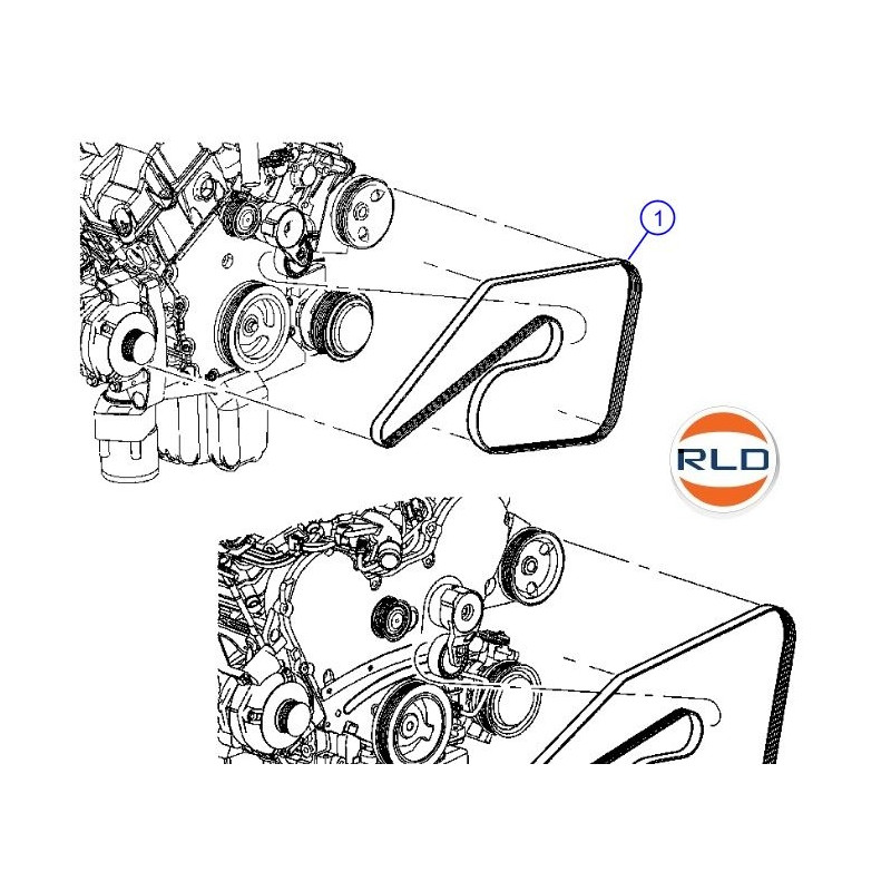 Commander courroie accessoire 300c MOPAR (4891840) pas cher sur