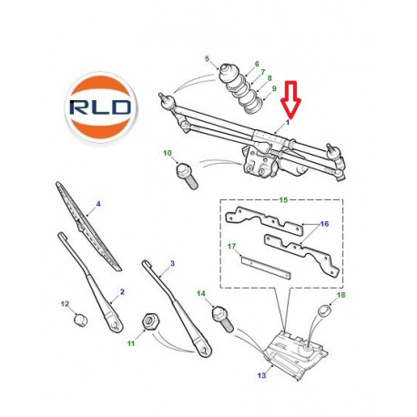 Land rover Moteur esuie glace avant Range P38 (DLB101770)