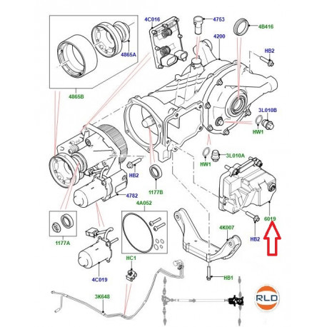 Land rover Carter huile diferentiel arriere Discovery Sport et Range Evoque (LR051320)