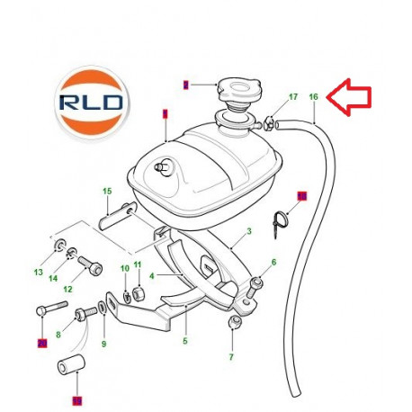 Land rover tuyau flexible de trop-plein (564724)