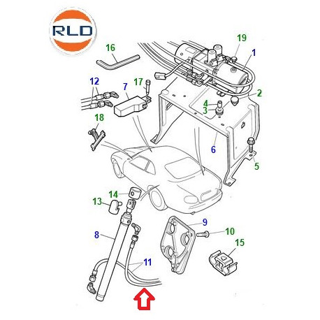 Jaguar flexible droit verrin (HJB8252)