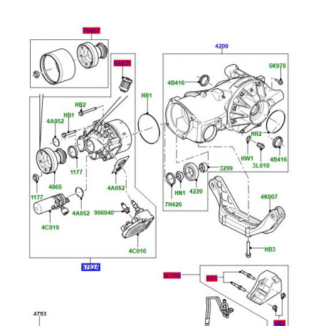 Land rover ENTRAINEMENT HALDEX (LR118765LR)