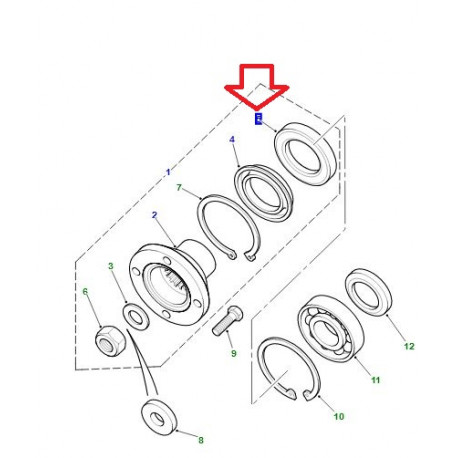 Britpart joint spi sortie boite de transferT (FTC4939)