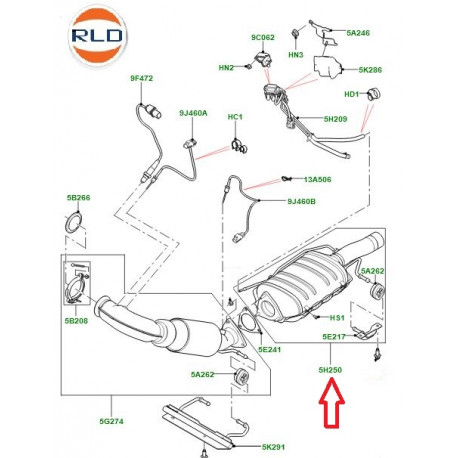 Land rover filtre a particules diesel (LR068414)